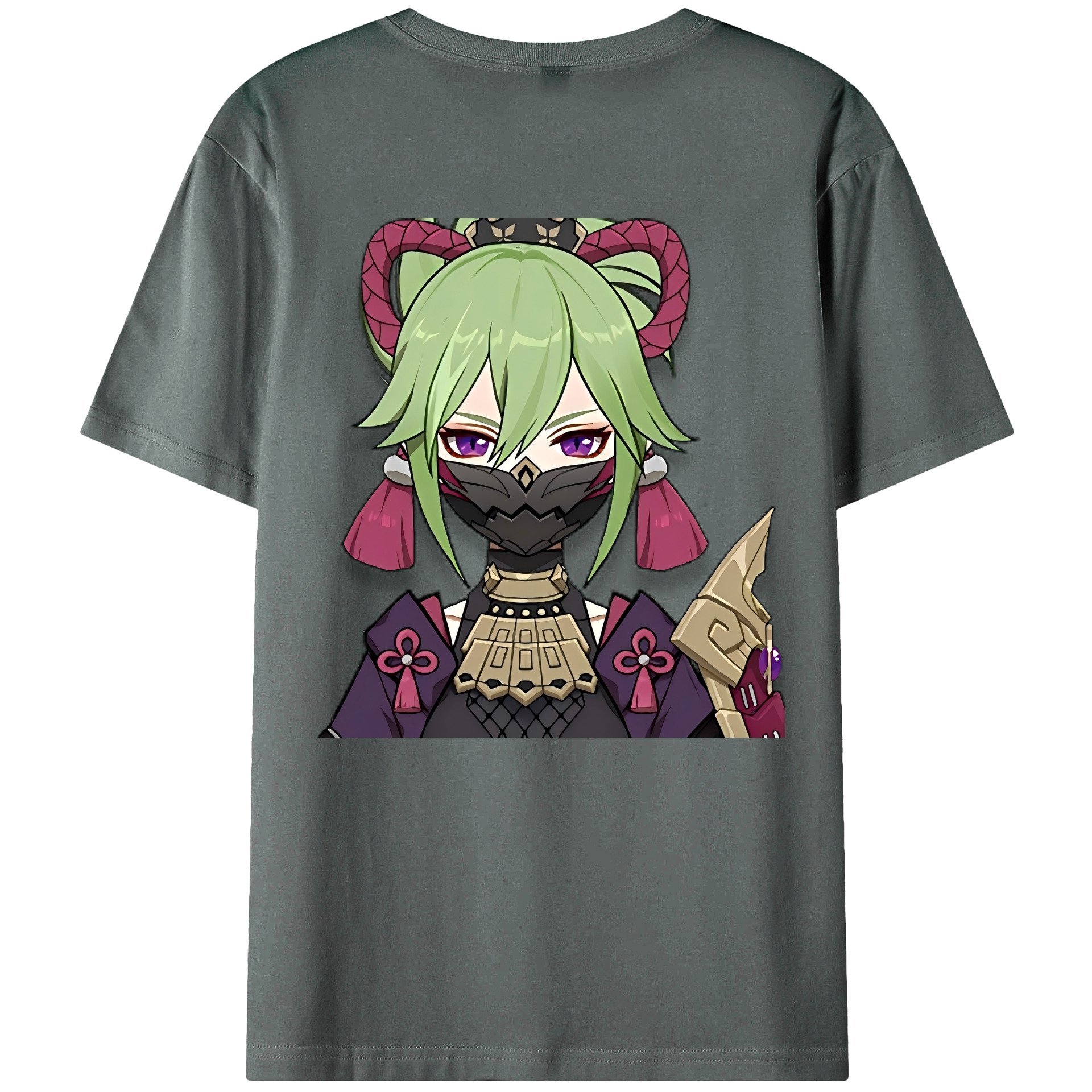 げんし神  久岐忍 くき しのぶ genshin Kuki Shinobu 綿100％半袖Tシャツ（背面プリント）